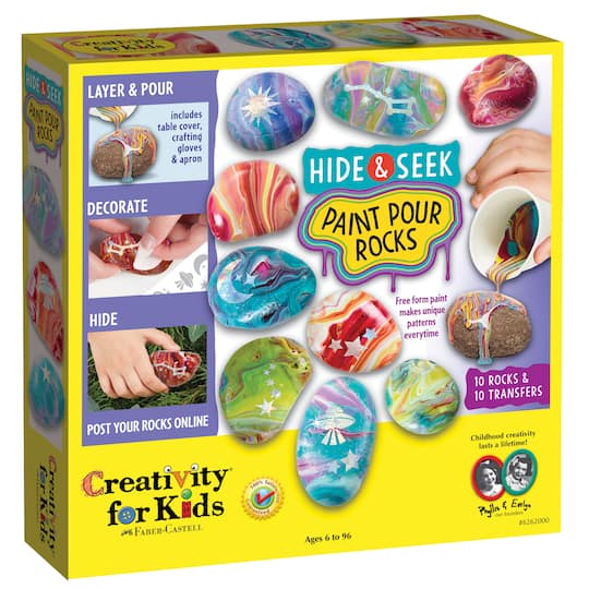 12 Pack: Faber-Castell® Hide & Seek Paint Pour Rocks Kit